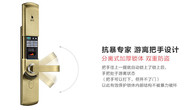 指紋密碼鎖|家用電子鎖|指紋鎖|科技智能鎖|F3158