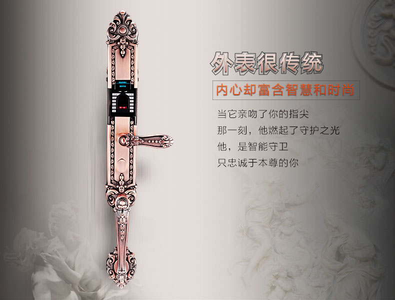 指紋密碼鎖|家用智能鎖|電子門鎖|指紋防盜鎖|電子密碼鎖|家用指紋鎖|F6160