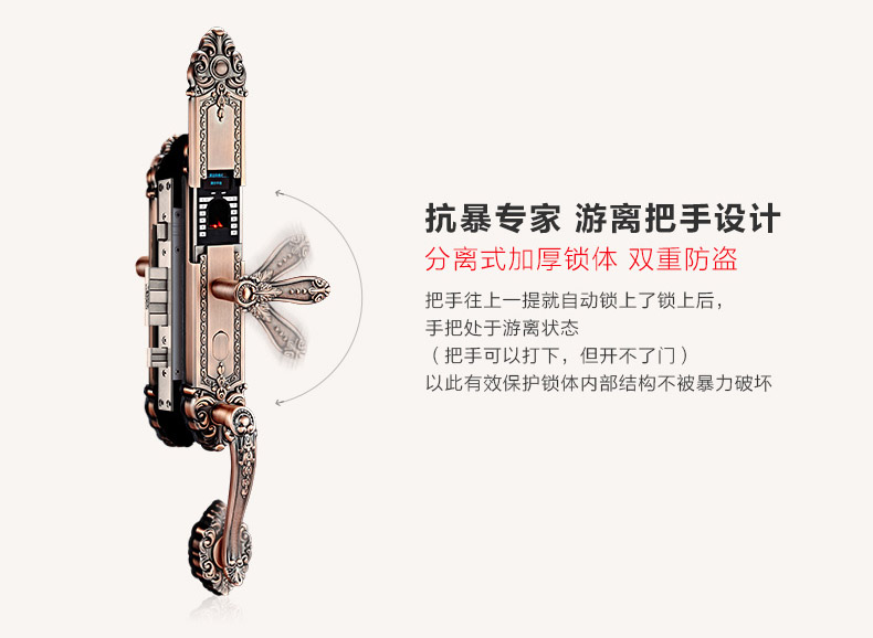 指紋密碼鎖|家用智能鎖|電子門鎖|指紋防盜鎖|電子密碼鎖|家用指紋鎖|F6160