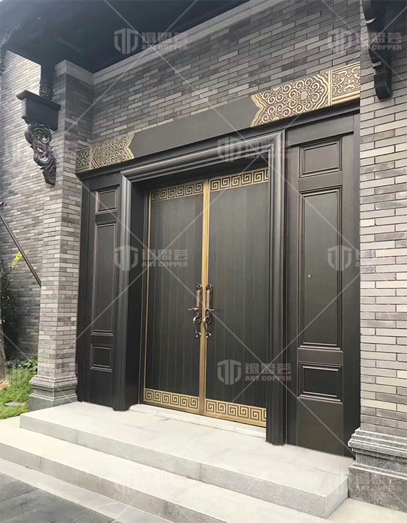 中式風(fēng)格雙開銅門_四合院雙開銅門