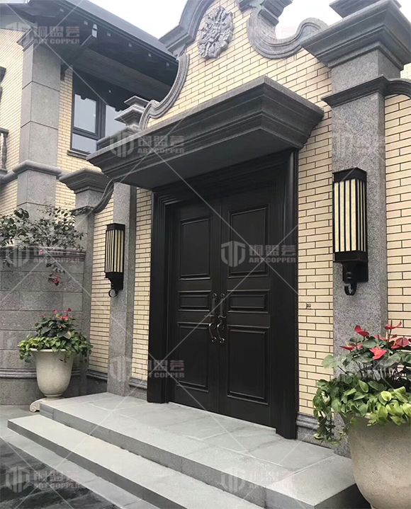 中式風(fēng)格雙開銅門_四合院雙開銅門
