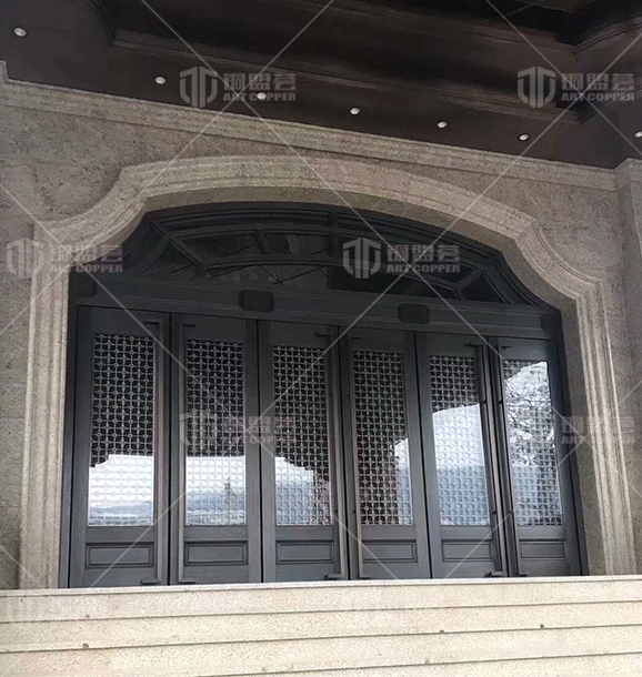 地彈簧銅大門_香洲埠銅門