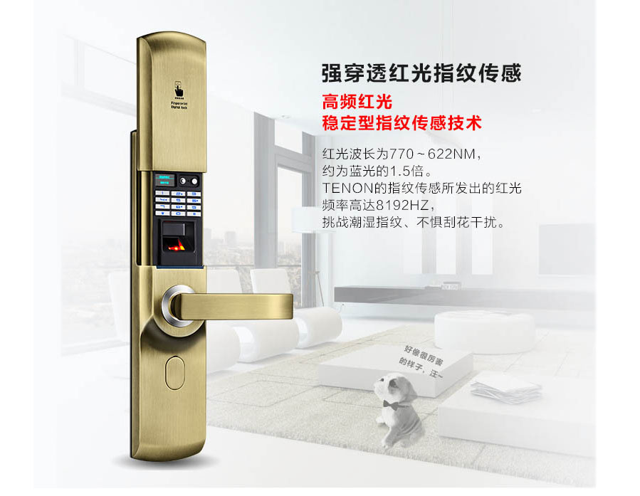 F3158指紋密碼鎖/家用電子鎖/科技智能鎖