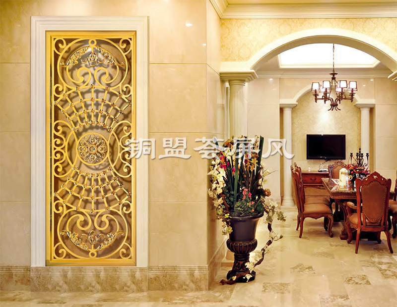 P036,銅藝屏風(fēng),純銅隔斷,客廳鏤空屏風(fēng)隔斷